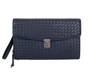 Bottega Veneta intrecciato clutch BV90571 blue